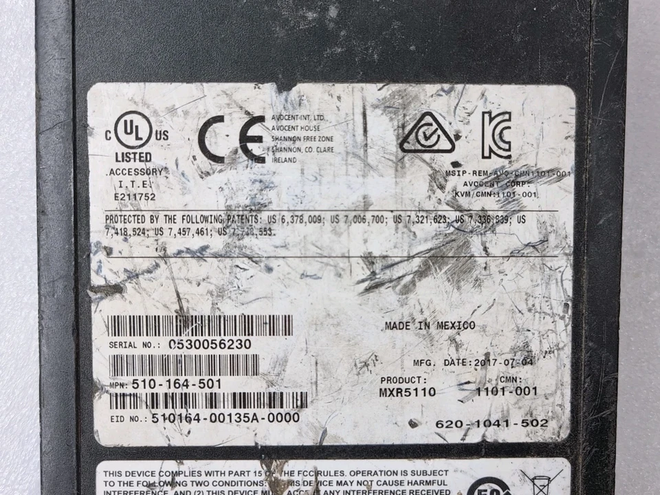 Emerson Avocent Matrix High Performance KVM MXR5110 Receiver 510-164-501